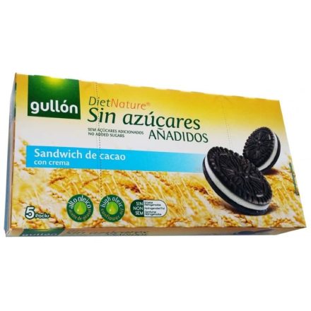 Gullón Twins sandwich - kakaós keksz, krémes töltelékkel, hozzáadott cukor nélkül 210g