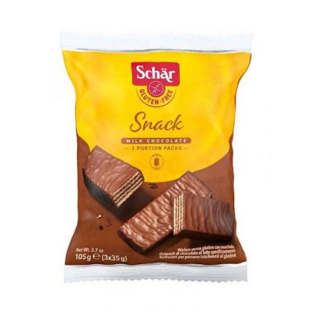 Schar snack, csokoládéval bevont, mogyorós ostya, 105g