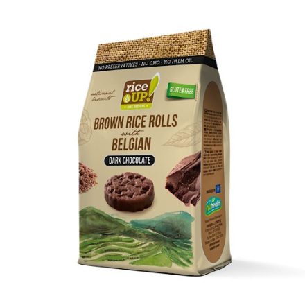 Rice up, teljes kiőrlésű, barna rizs scnak, étcsokoládéval, 50g