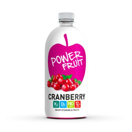 Power Fruit Vörösáfonya ízű ital, K-és D-vitaminnal, 750 ml